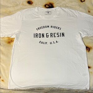 Iron & Resin White Graphic Tee